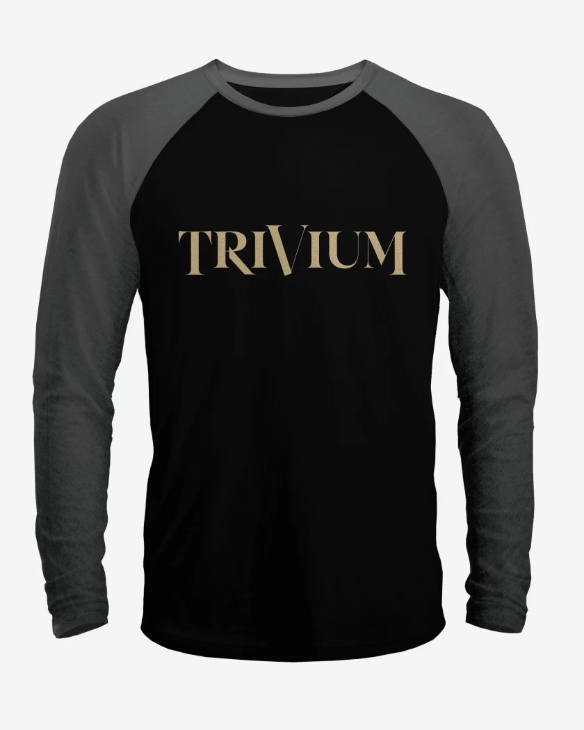 Polera Raglan Negro / Negro Heather de Trivium New Logo