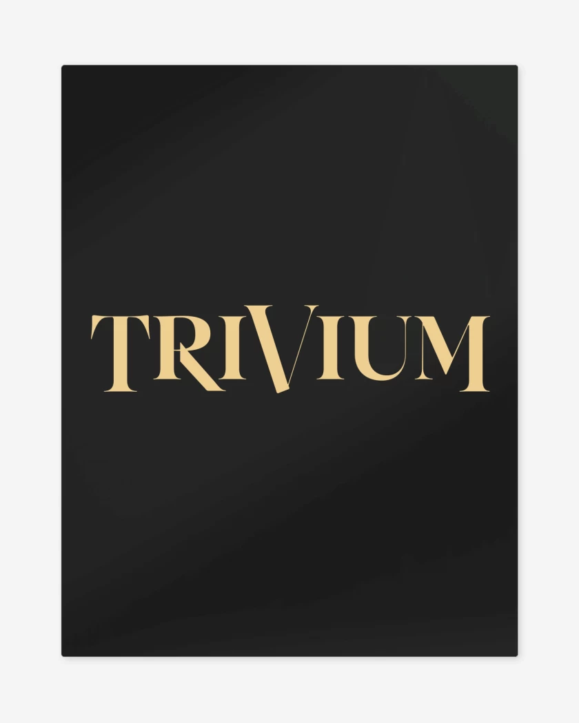 Print metalico Negro de Trivium New Logo