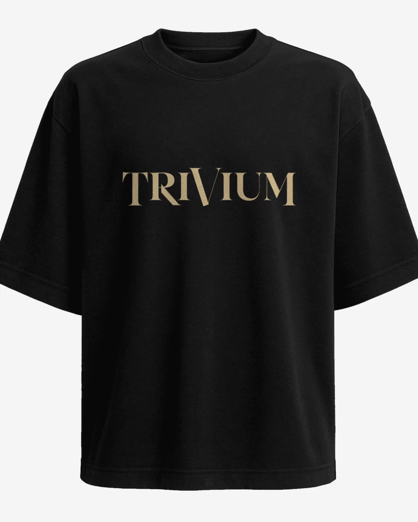 Polera Oversize Negro de Trivium New Logo