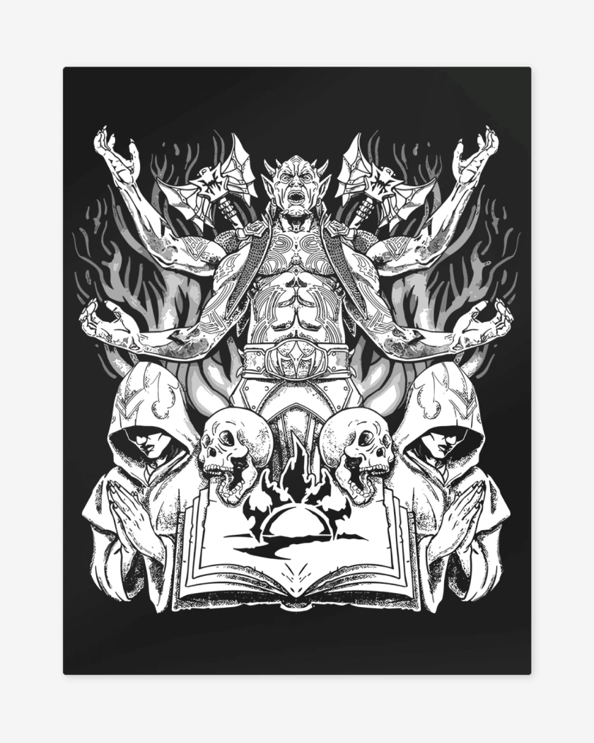 Print metalico Negro de Trivium Elder Scroll