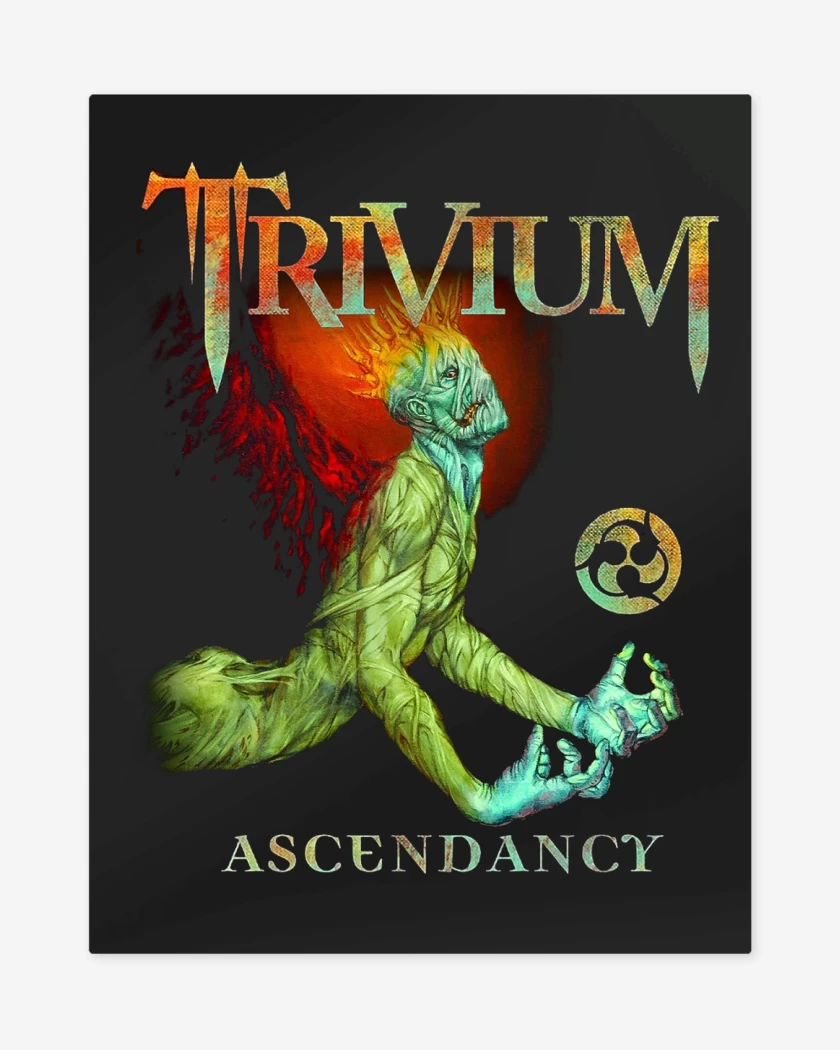 Print metalico Negro de Trivium Ascendancy