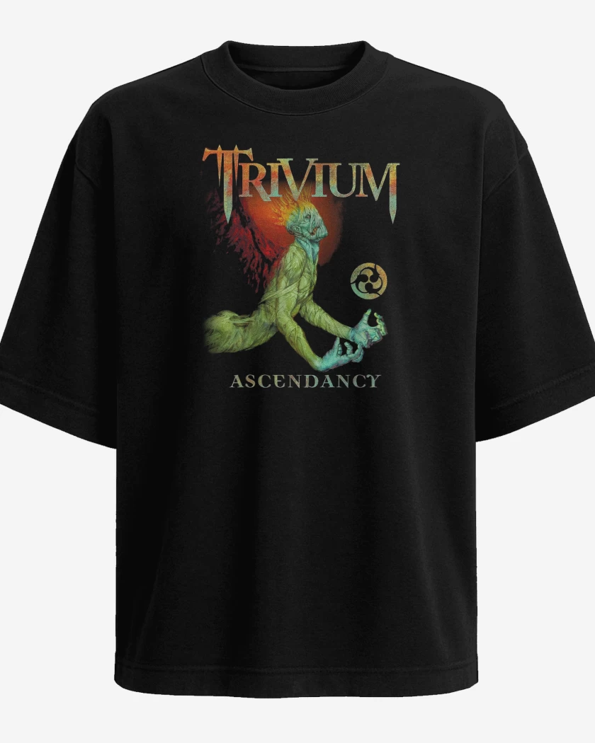 Polera Oversize Negro de Trivium Ascendancy