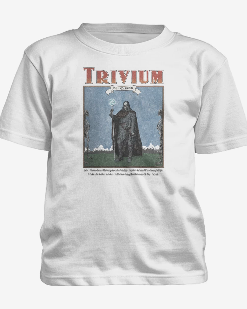 Polera de niño Blanco de Trivium Crusader I