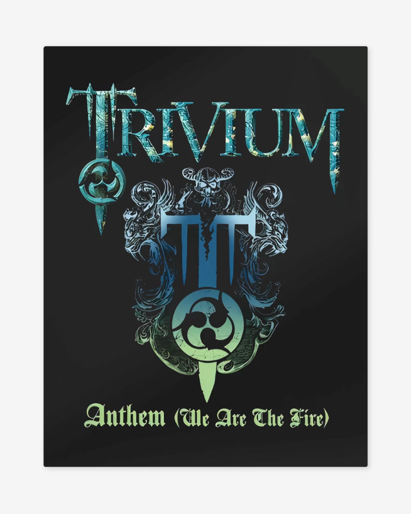 Print metalico Negro de Trivium Anthem 