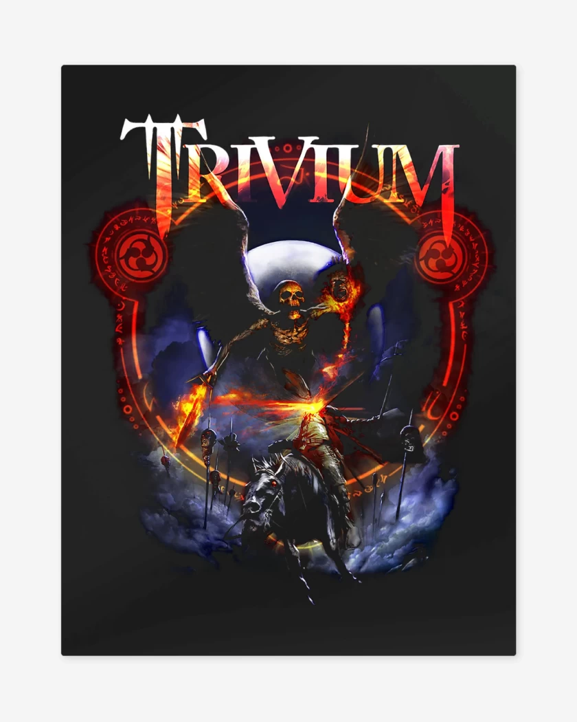 Print metalico Negro de Trivium Halloween