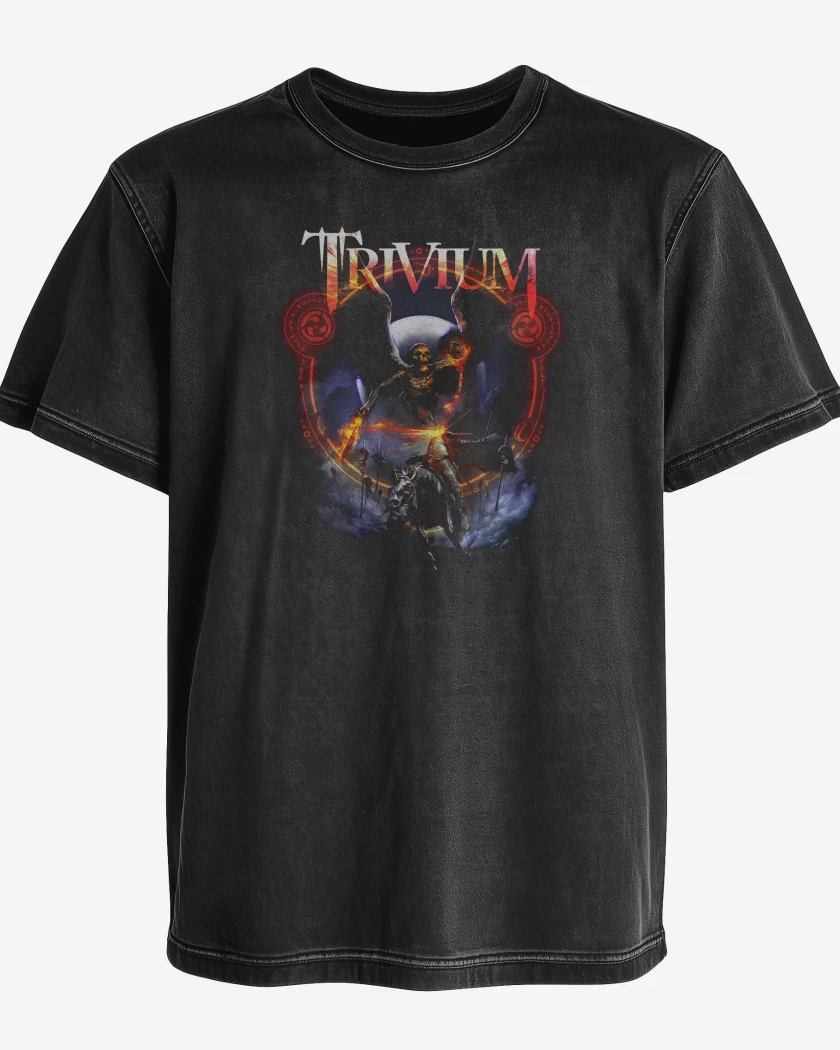 Polera desgastada Negro de Trivium Halloween