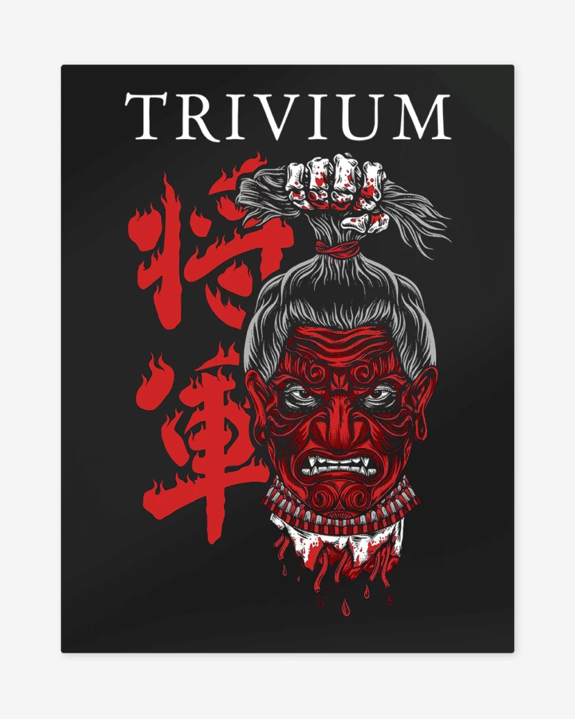 Print metalico Negro de Trivium Shogun