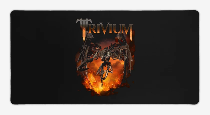 Mouse pad Gamer Negro de Trivium Through Flames