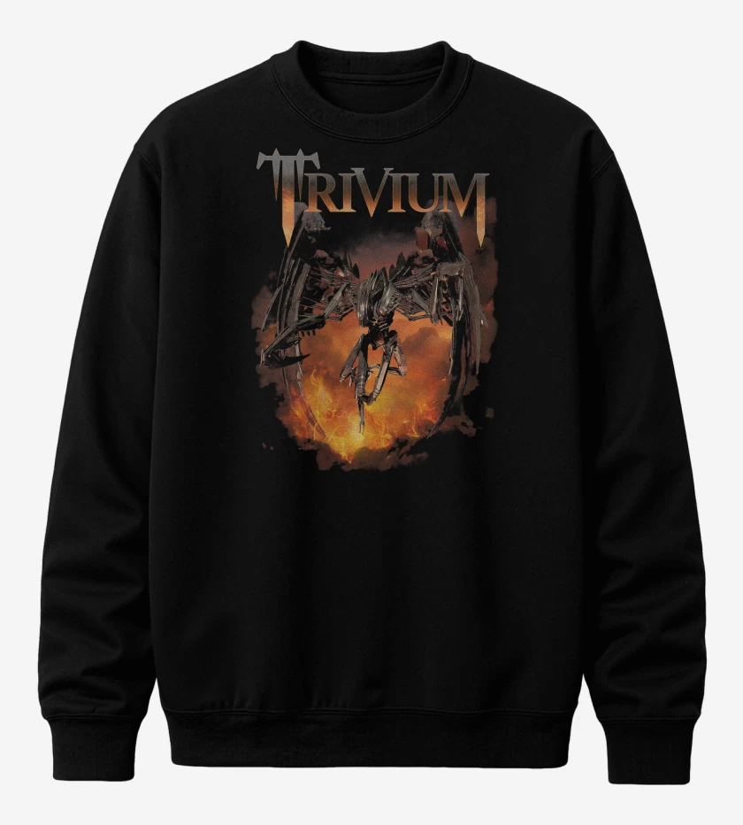 Poleron polo Negro de Trivium Through Flames