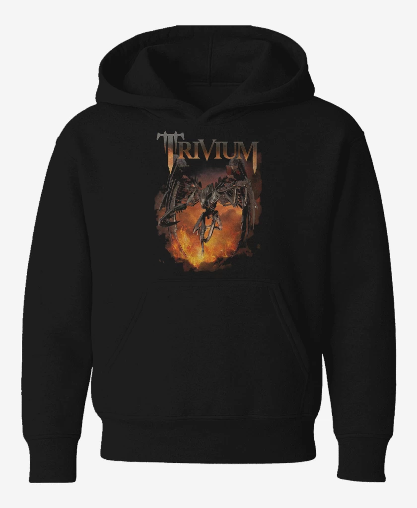 Poleron de niño Negro de Trivium Through Flames