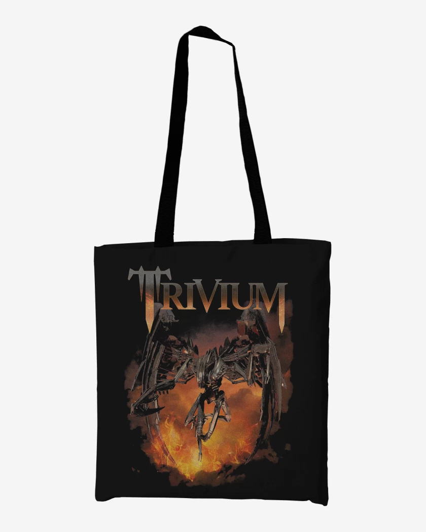 Totebag Negro de Trivium Through Flames