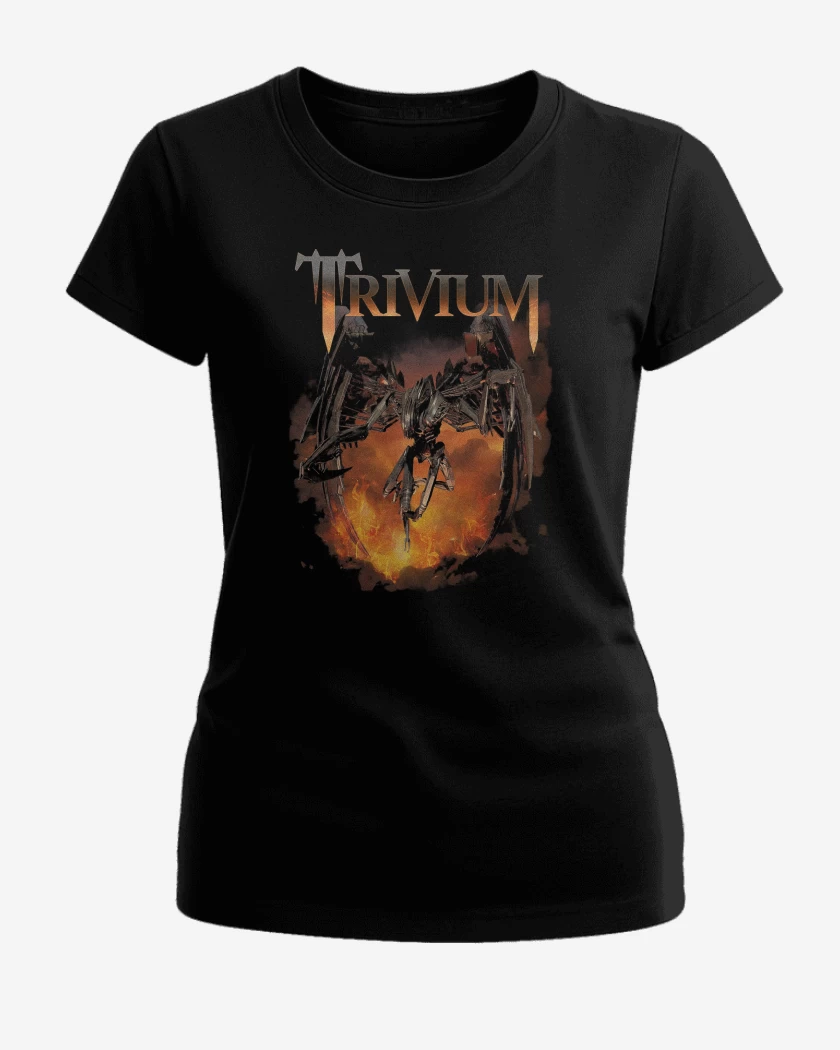 Polera de Mujer Negro de Trivium Through Flames