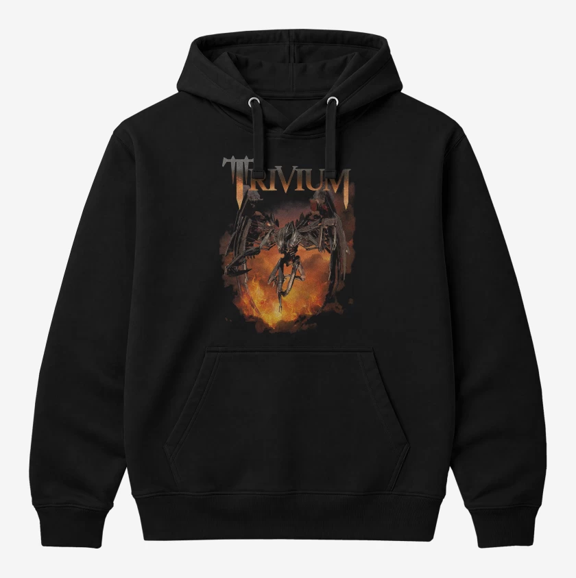 Polerón Canguro Negro de Trivium Through Flames