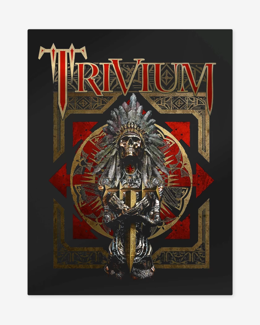 Print metalico Negro de Trivium Indian