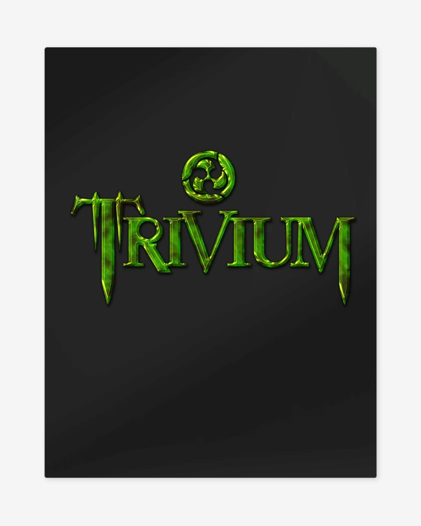 Print metalico Negro de Trivium Old Logo