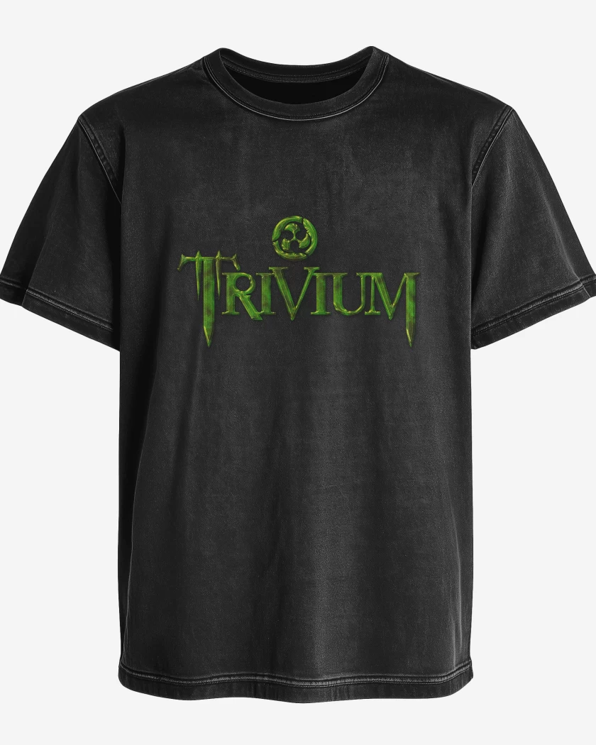 Polera desgastada Negro de Trivium Old Logo