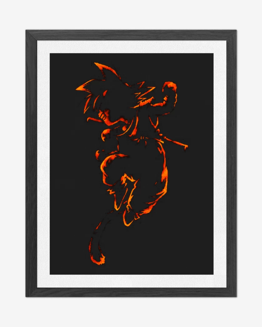 Cuadro decorativo Negro de Goku pequeño