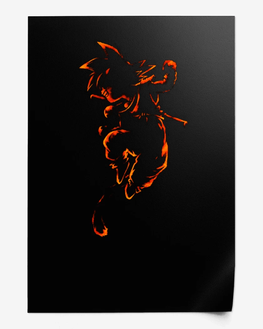 Print Negro de Goku pequeño