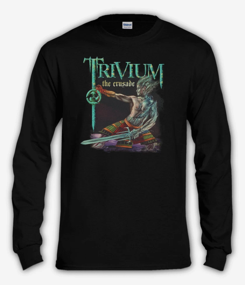 Polera manga larga Negro de Trivium Crusader