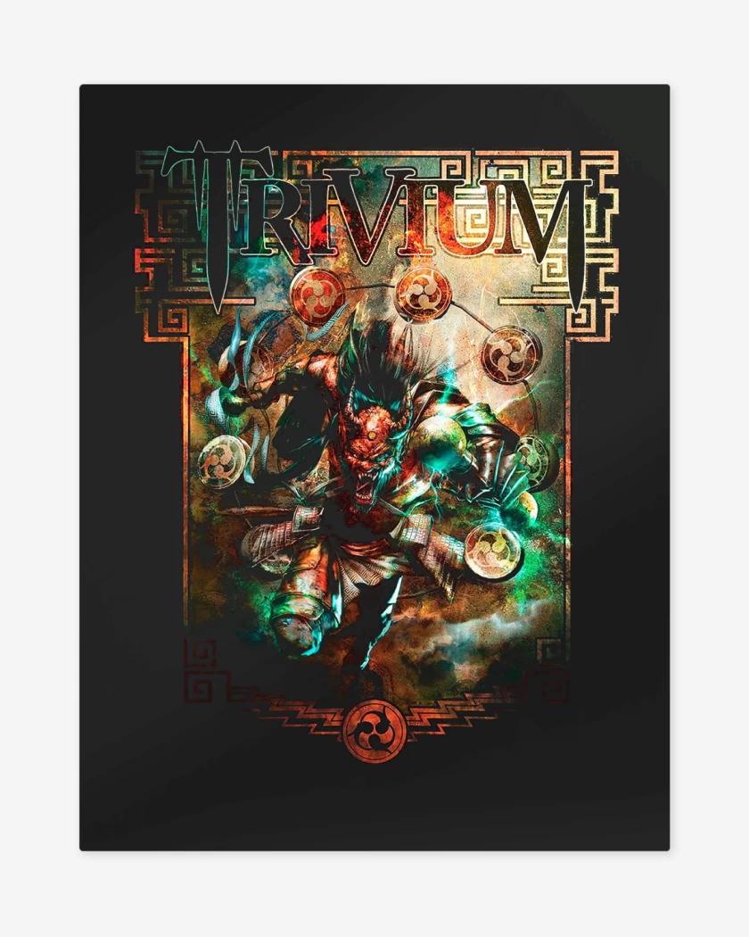 Print metalico Negro de Trivium God