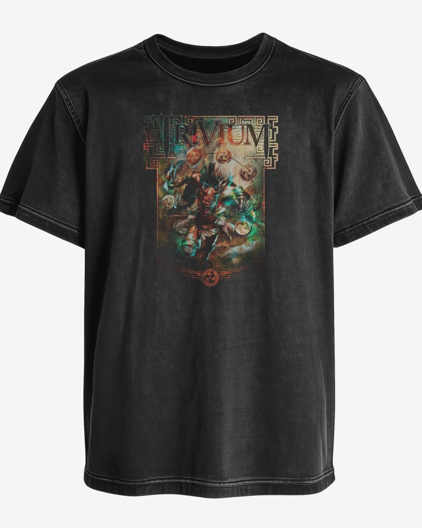 Polera desgastada Negro de Trivium God