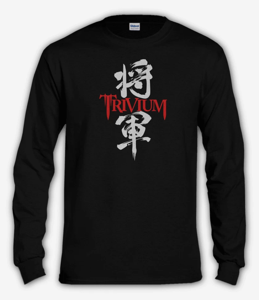 Polera manga larga Negro de Trivium Shogun Red