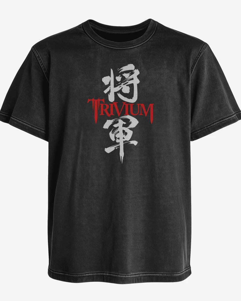 Polera desgastada Trivium Shogun Red