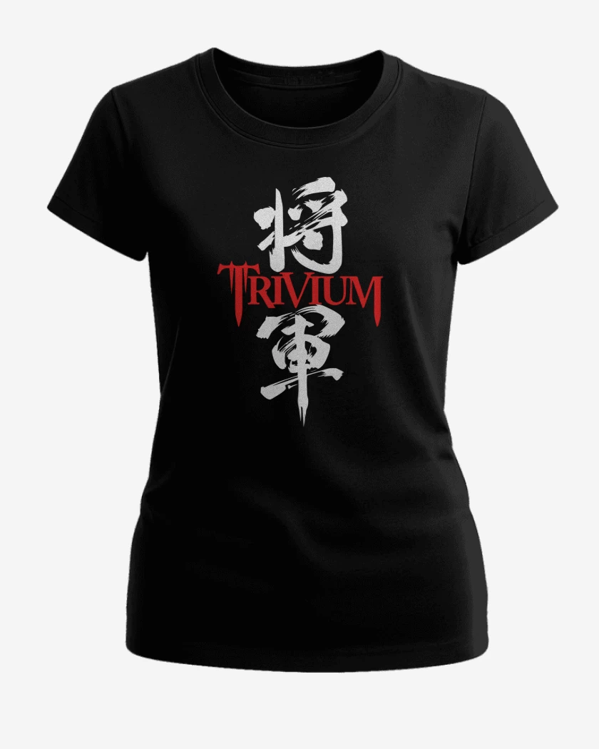 Polera de Mujer Negro de Trivium Shogun Red