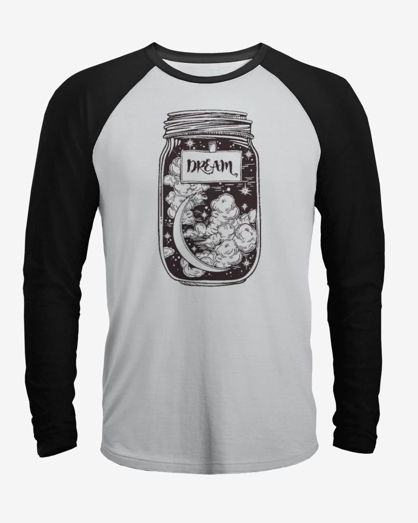 Polera Raglan Blanco / Negro de Dream