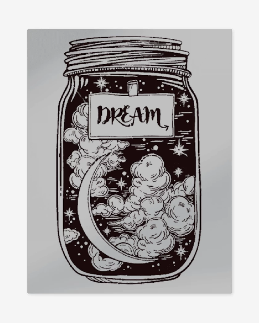 Print metalico Gris Melange de Dream