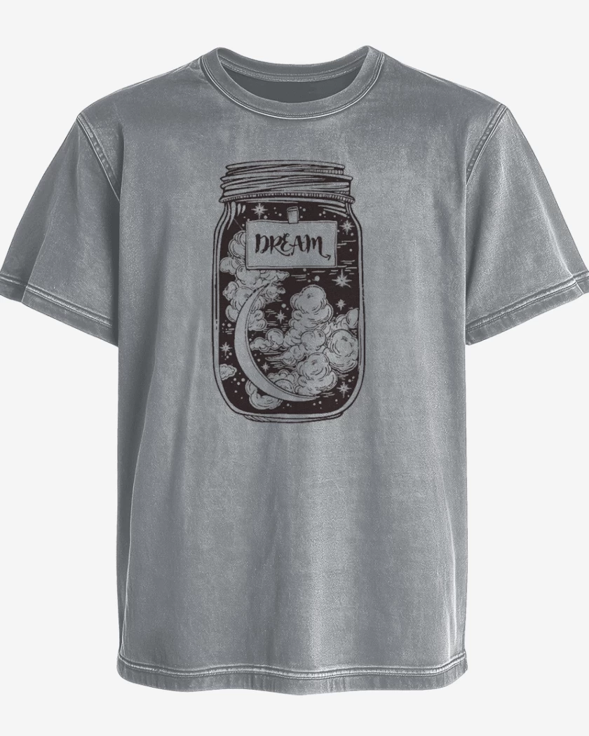 Polera desgastada Gris Melange de Dream