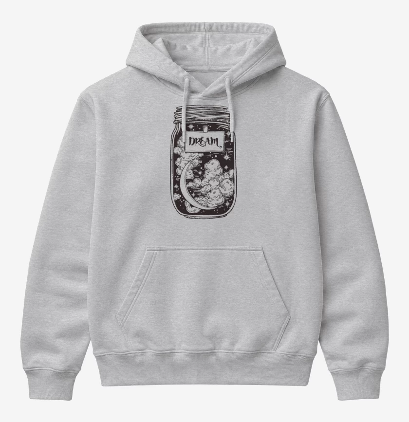 Poleron Canguro básico Gris Melange de Dream