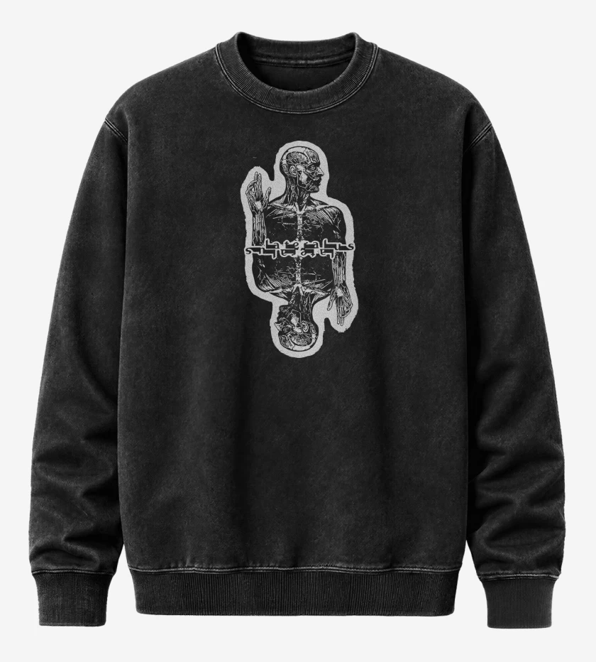 Poleron Polo Acid Wash Negro de Lateralus Tool 