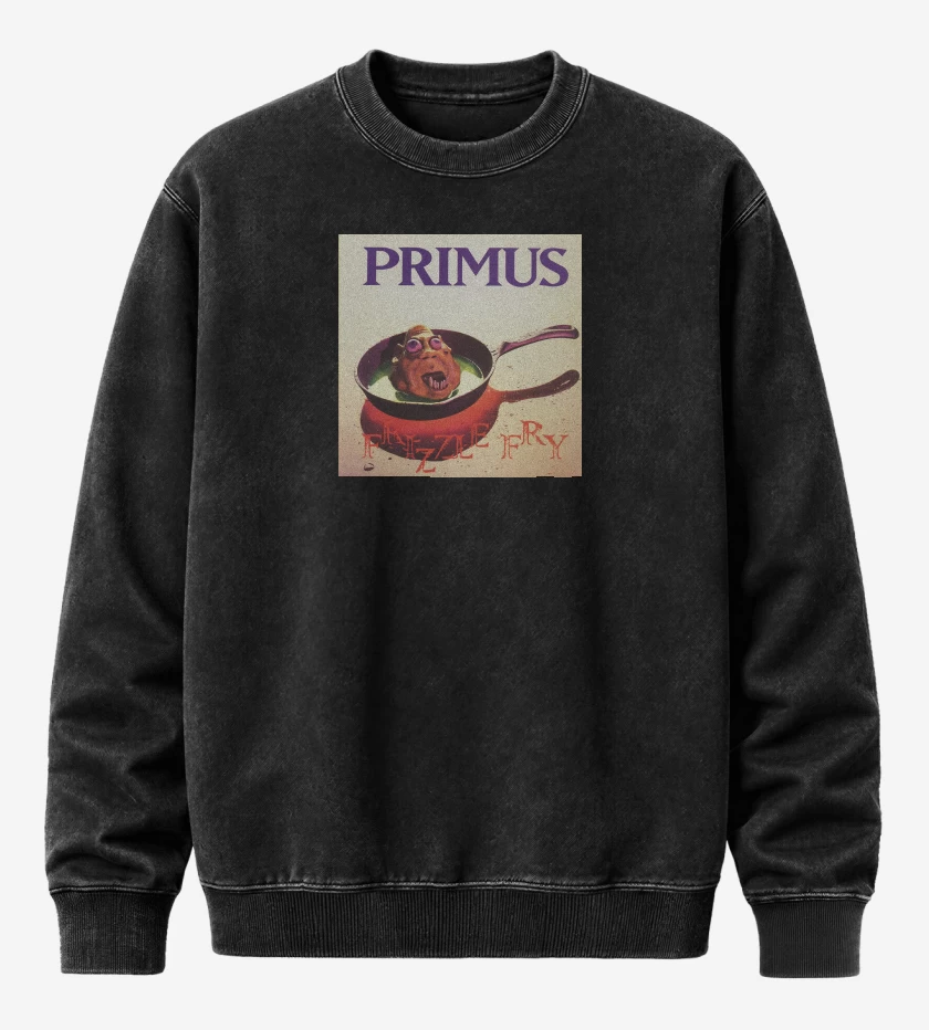 Poleron Polo Acid Wash Negro de Primus Frizzle Fry