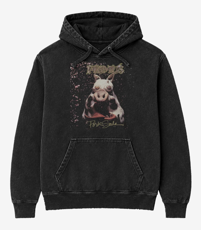 Poleron Canguro Acid Wash Negro de Primus Pork Soda