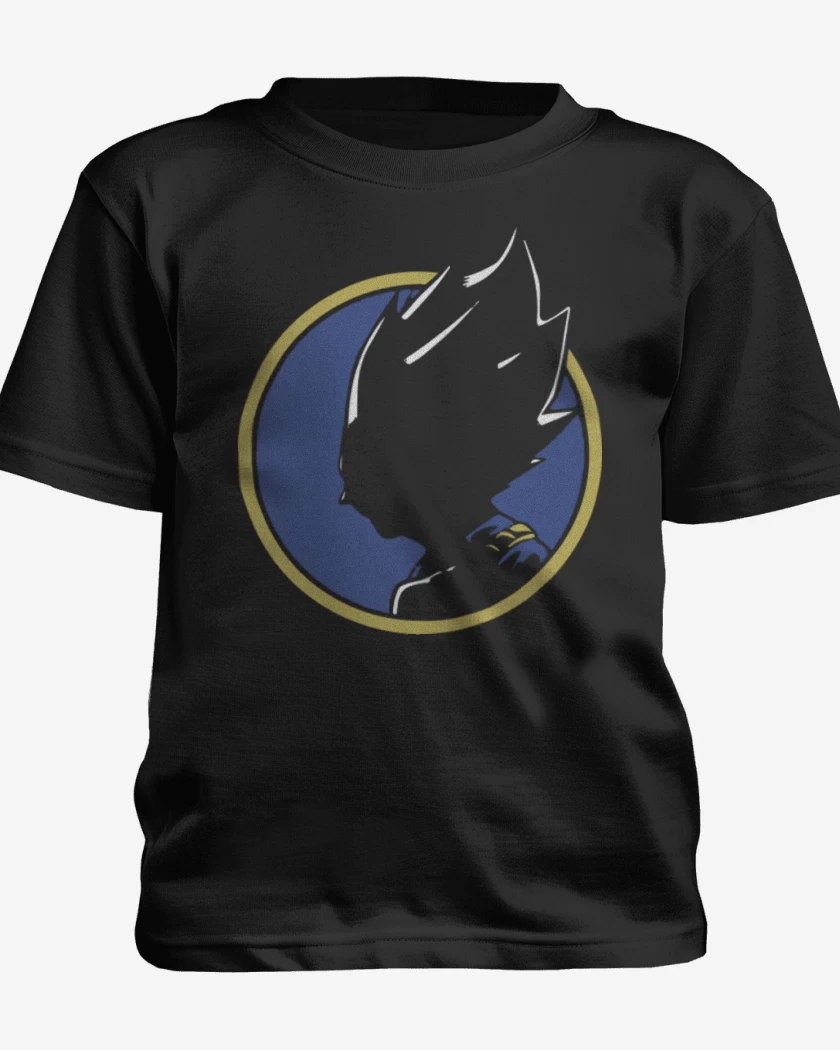 Polera de niño Negro de Vegeta silueta
