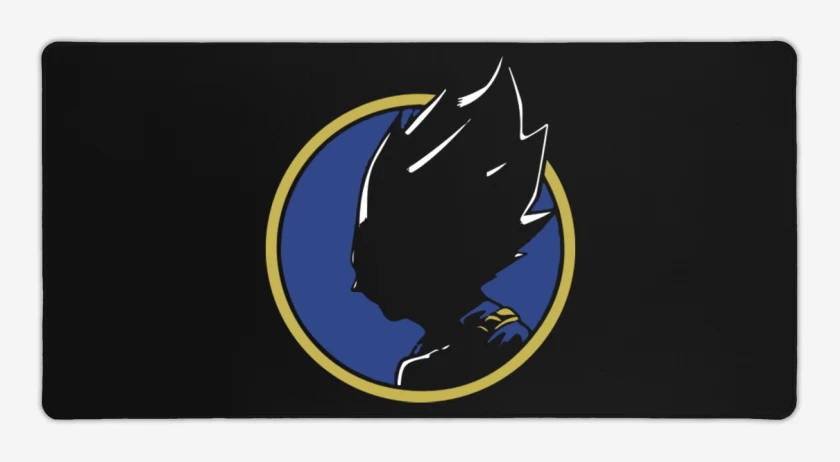 Mouse pad Gamer Negro de Vegeta silueta