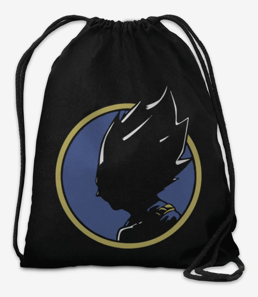 Mochila Negro de Vegeta silueta