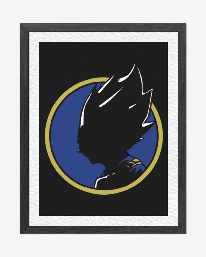 Cuadro decorativo Negro de Vegeta silueta