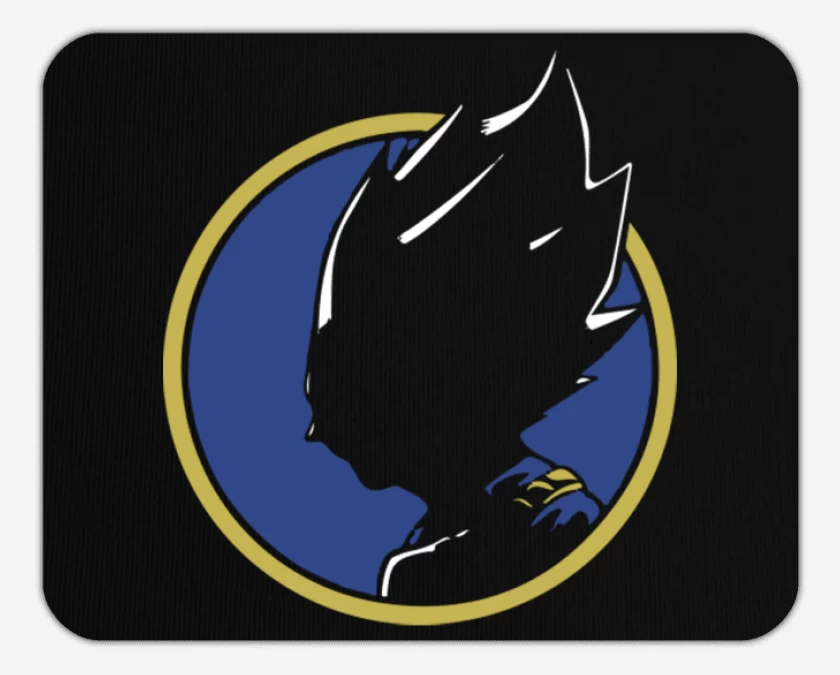 Mousepad Negro de Vegeta silueta