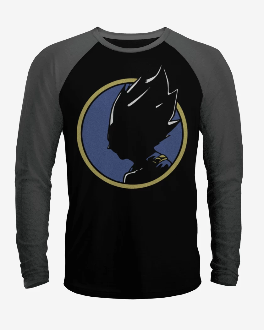 Polera Raglan Negro / Negro Heather de Vegeta silueta