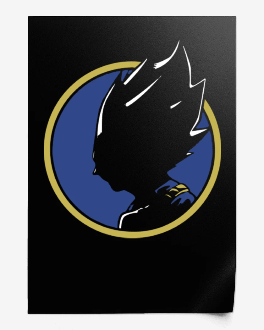 Print Negro de Vegeta silueta