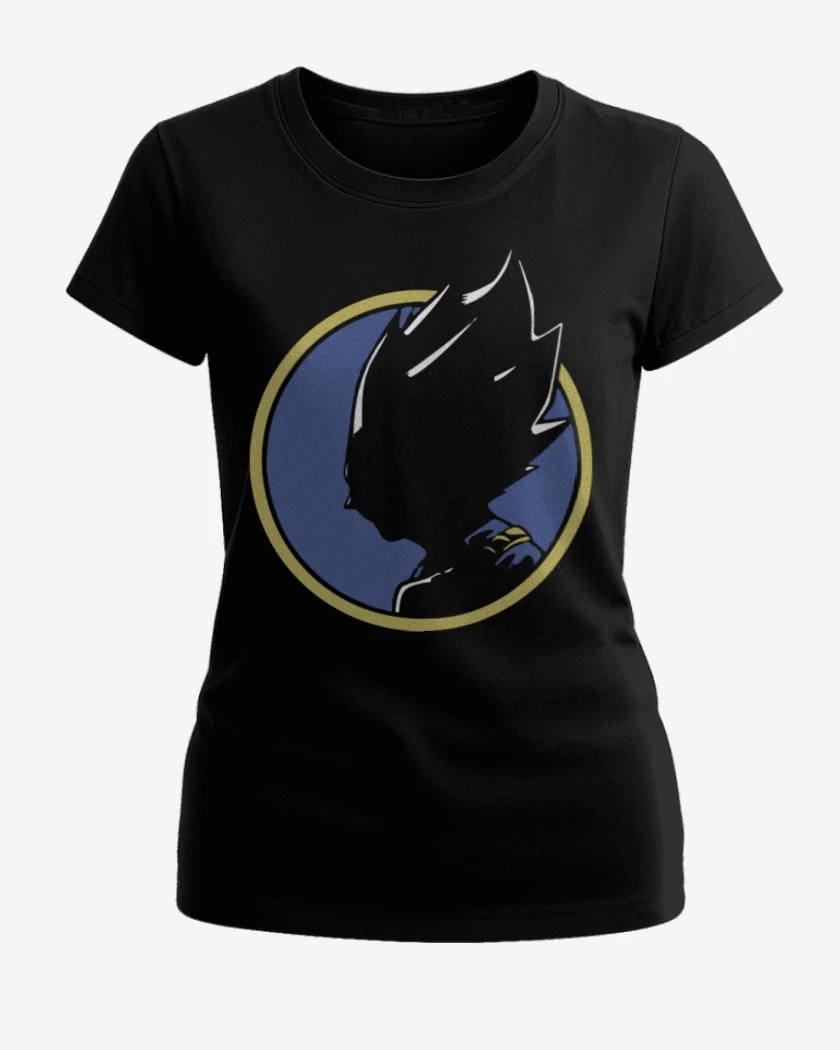 Polera de Mujer Negro de Vegeta silueta