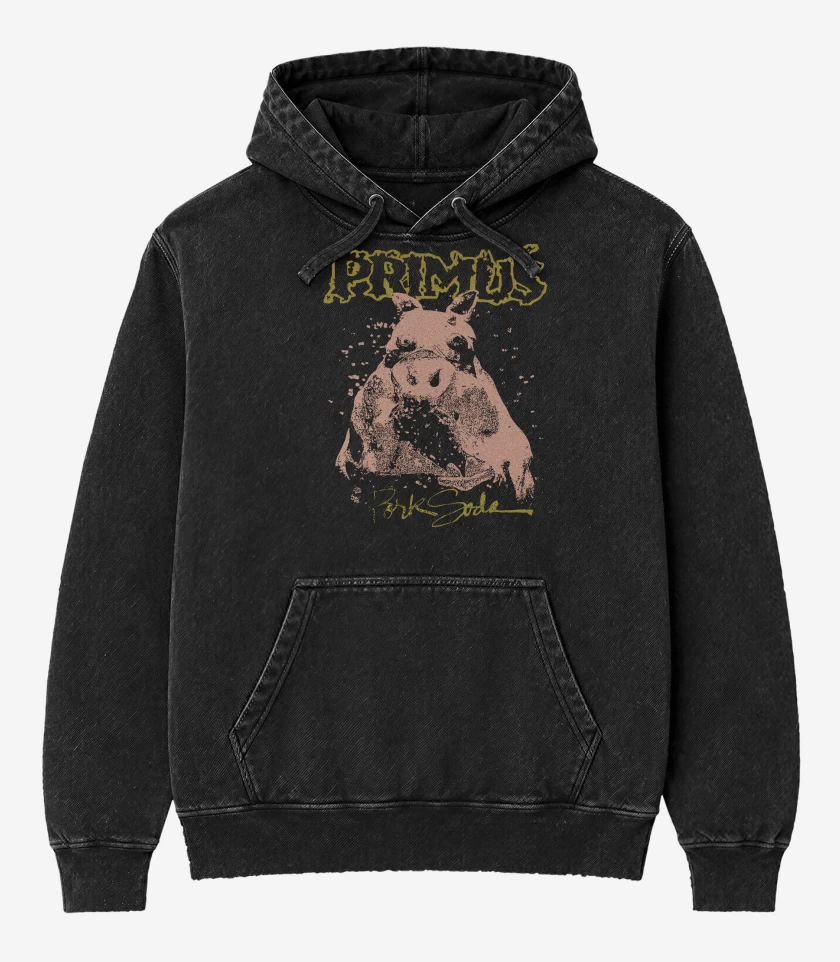 Poleron Canguro Acid Wash Negro de Primus Pork