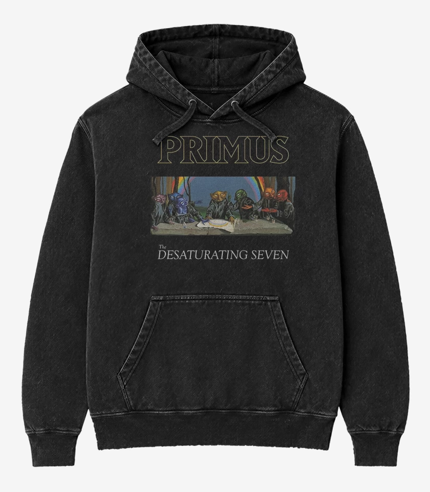 Poleron Canguro Acid Wash Negro de Primus Desaturating Seven