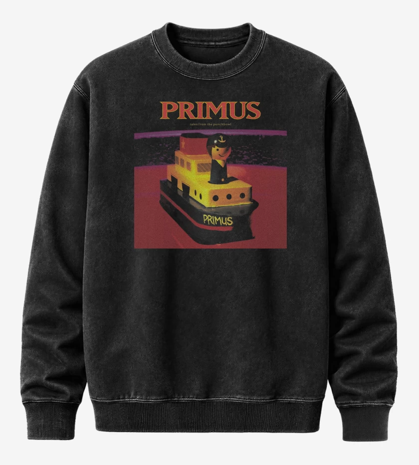 Poleron Polo Acid Wash Negro de Primus Tales