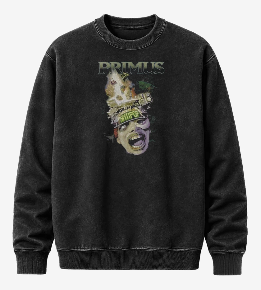 Poleron Polo Acid Wash Negro de Antipop Primus