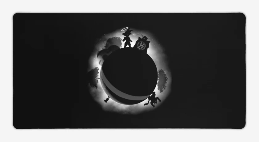 Mouse pad Gamer Negro de Dragon ball limbo