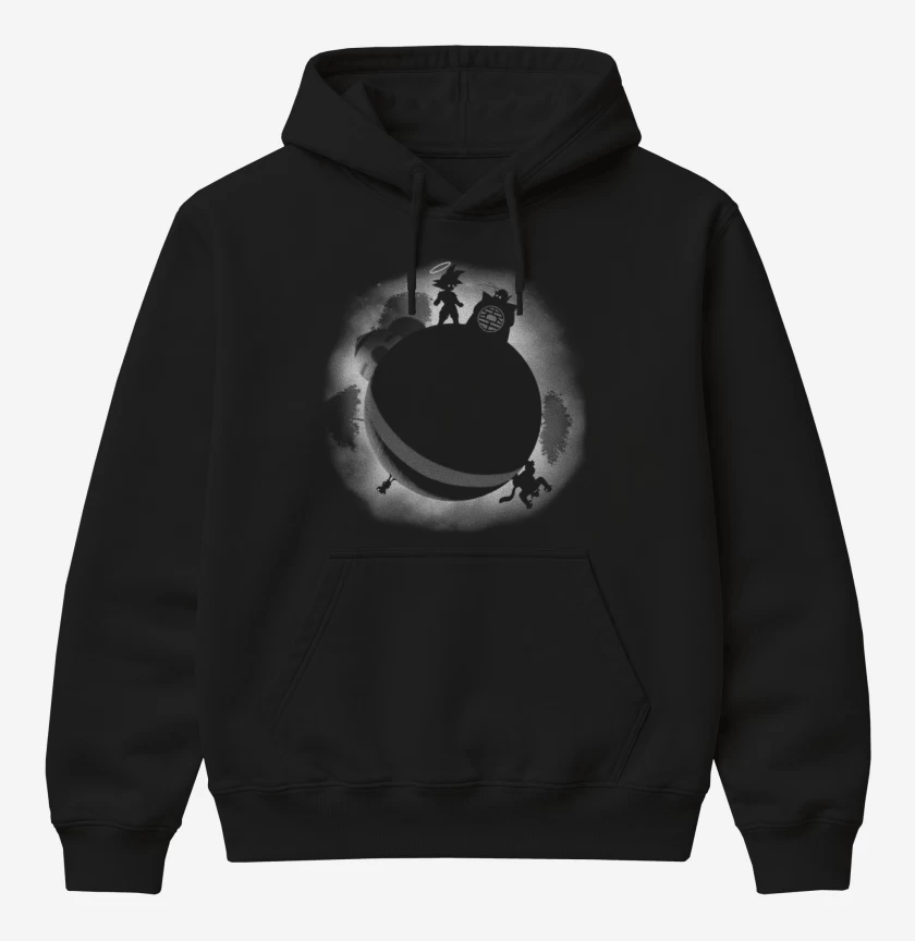 Poleron Canguro básico Negro de Dragon ball limbo