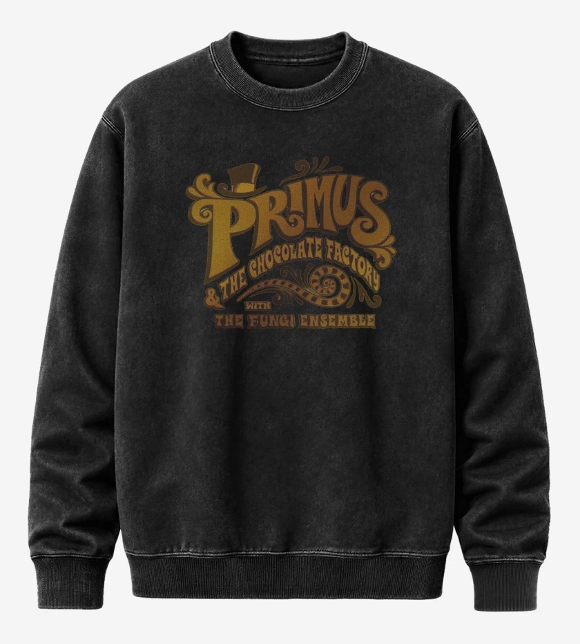 Poleron Polo Acid Wash Negro de Primus The Chocolate Factory